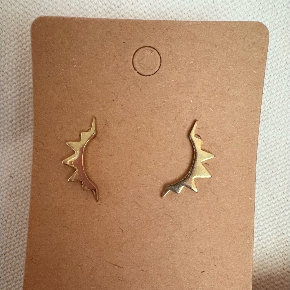 Gold Sunburst Earrings